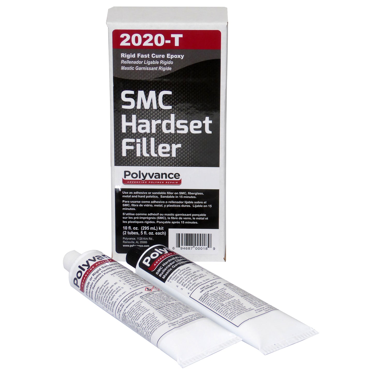 Hardset Filler box with the tubes of epoxy in front
