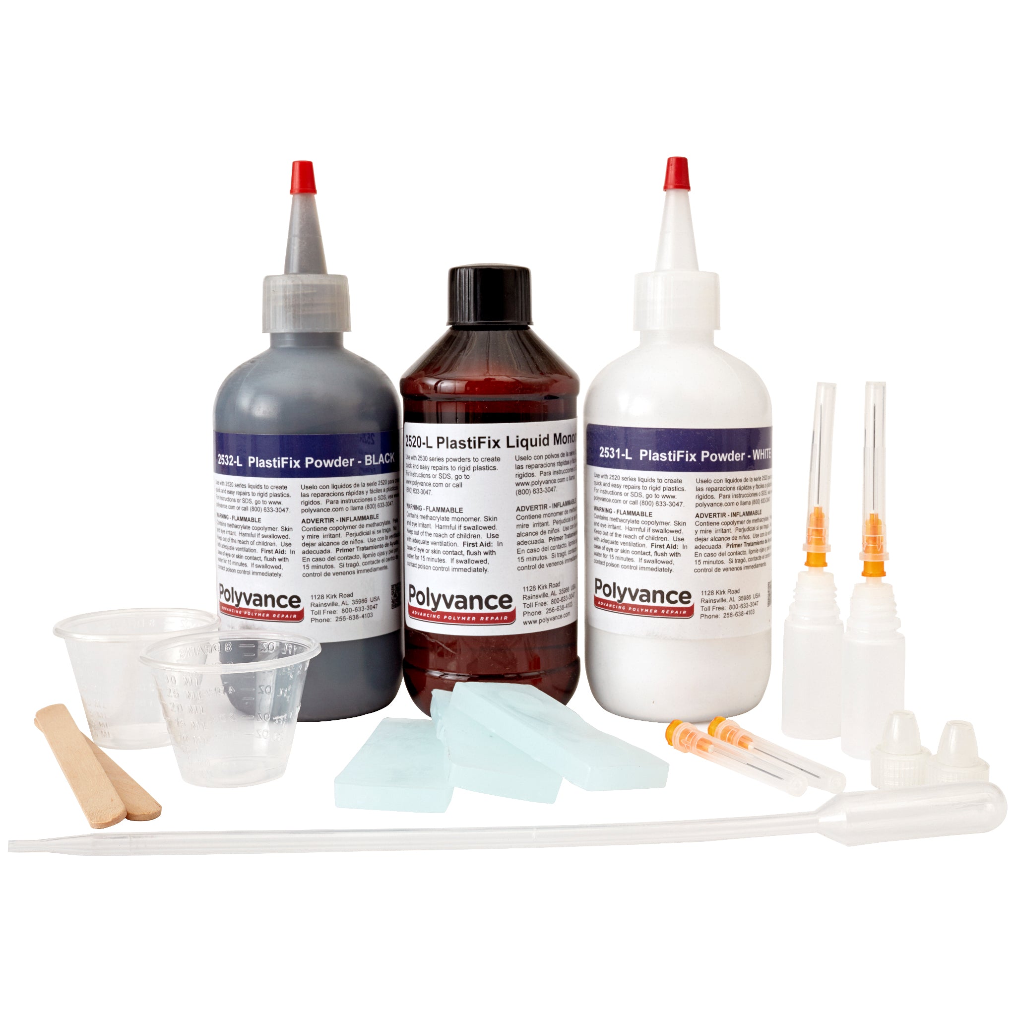 Contents of the Large PlastiFix Kit