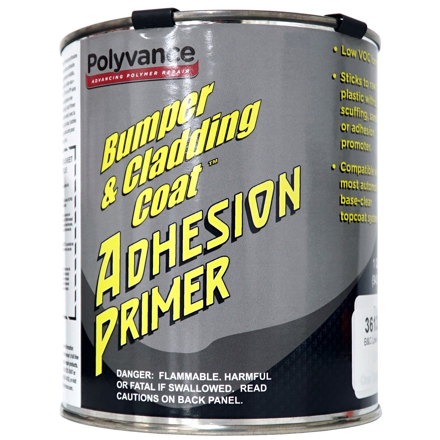 Quart can of white Low VOC Bumper & Cladding Coat Adhesion Promoter