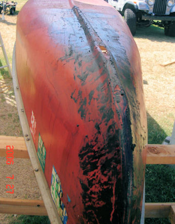 Canoe crack repair