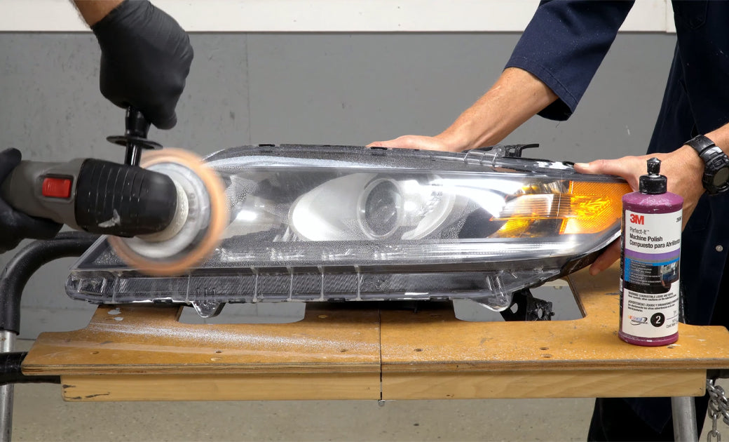 Polishing a Headlight Lens