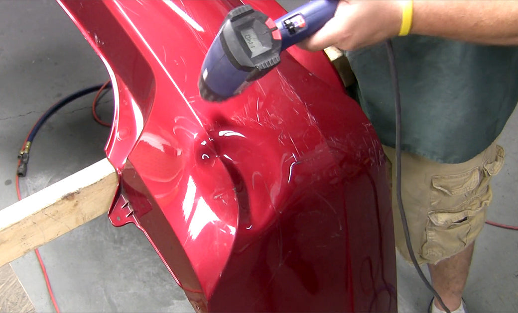 Removing a Corner Dent on a Bumper Cover