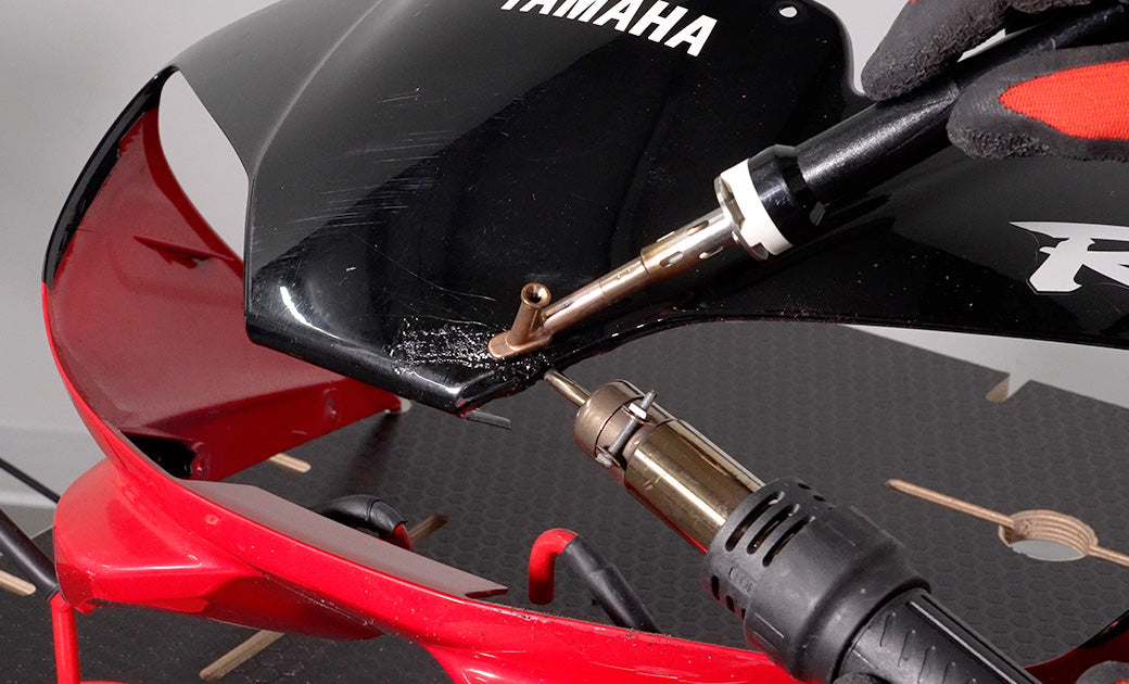 Repairing a Cracked Yamaha R6 Fairing | ABS Plastic Welding Tutorial