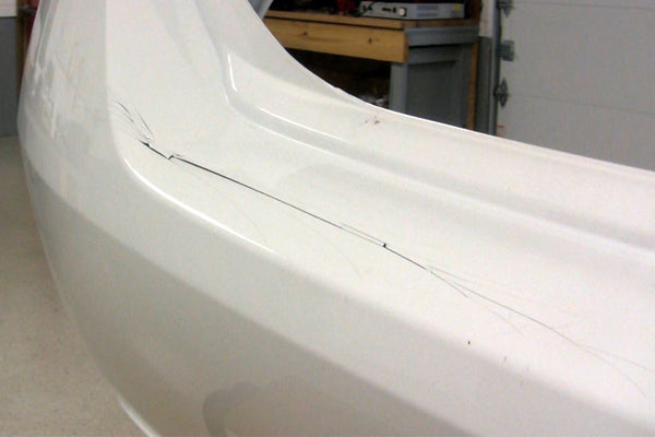 Repairing a High-Spot Stress Crack on a Bumper Cover
