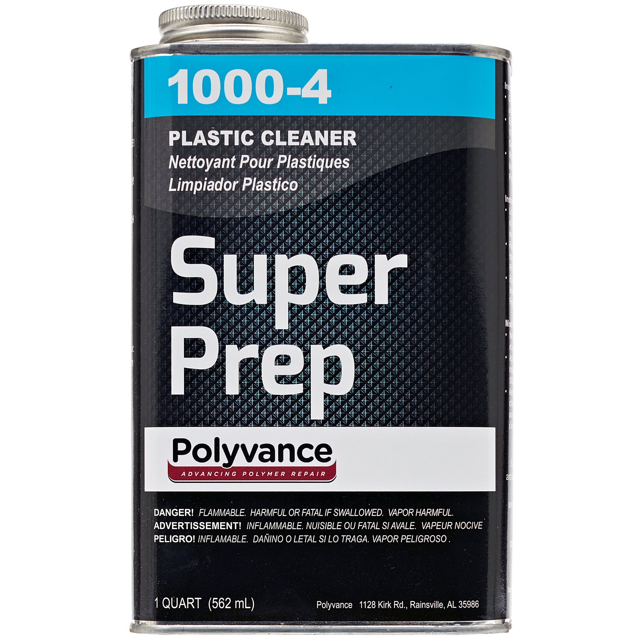 Quart can of Super Prep plastic cleaner