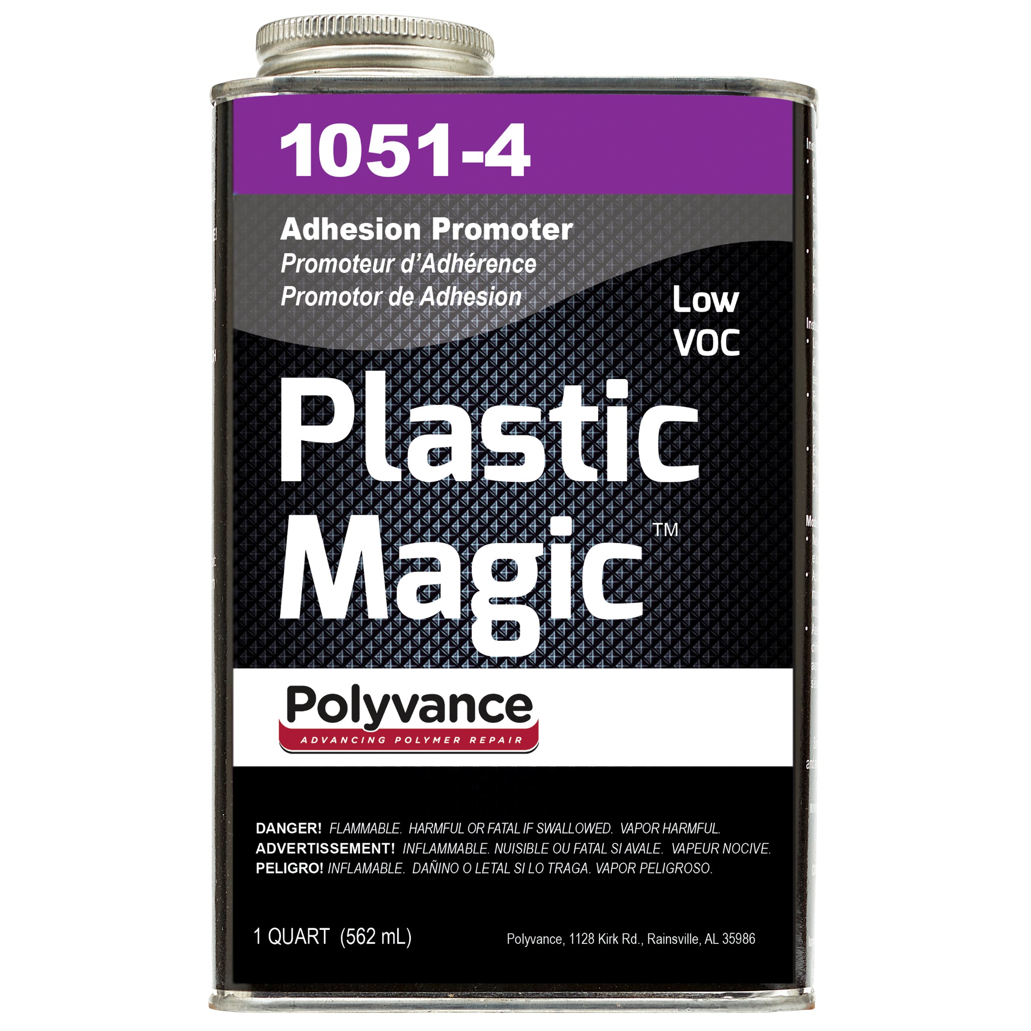 Quart can of Low VOC Plastic Magic adhesion promoter