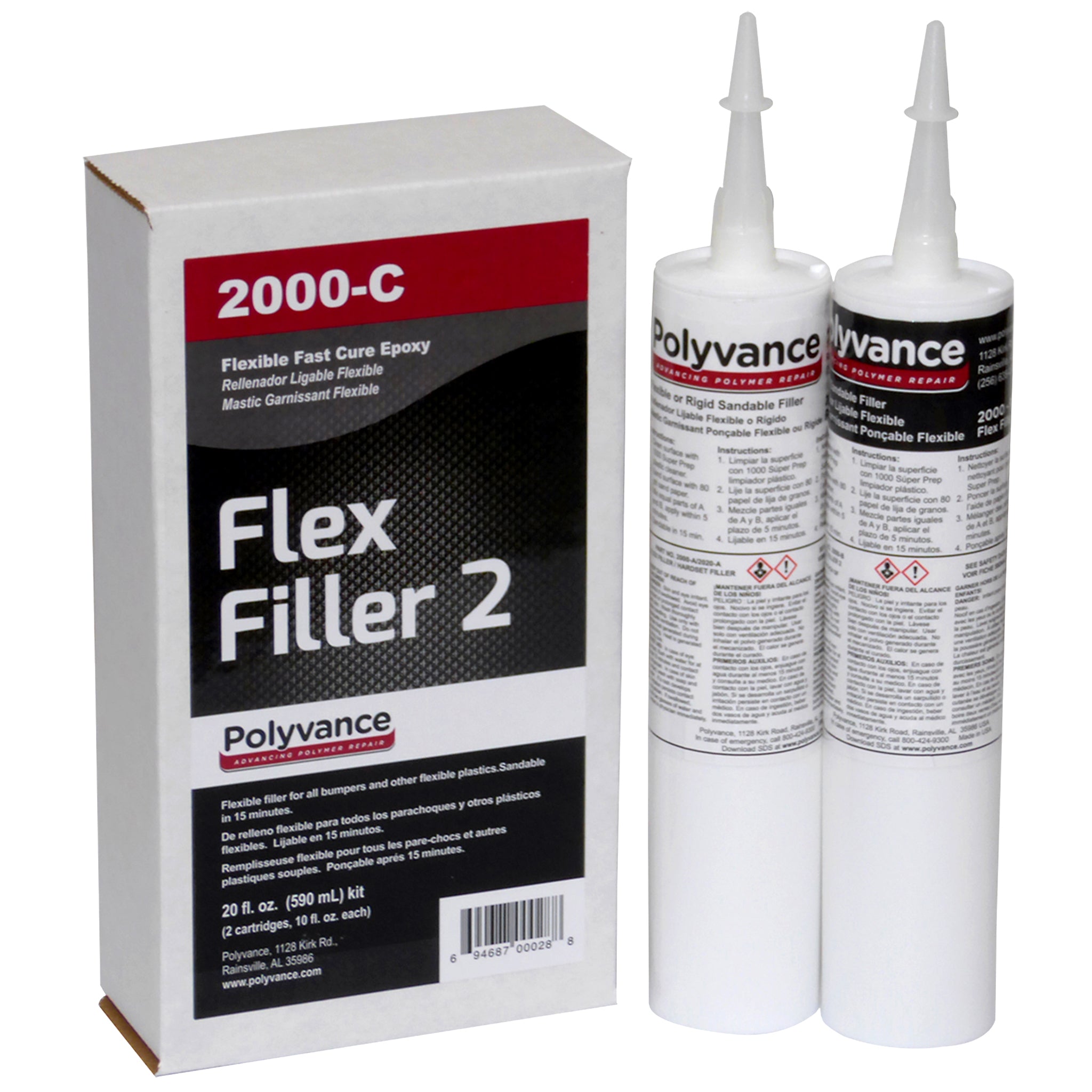 Flex Filler box with the cartridges of epoxy in front