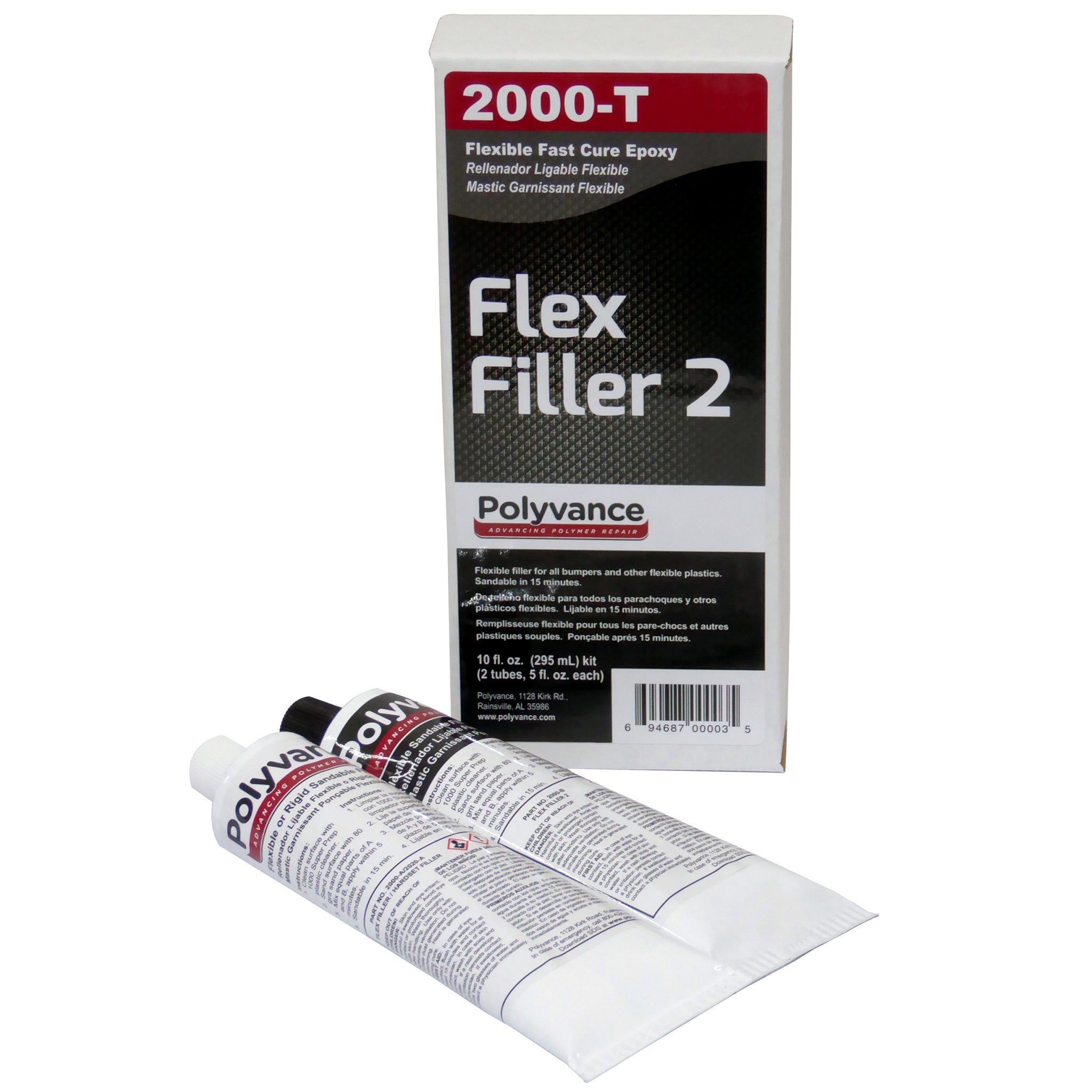 Flex Filler box with the tubes of epoxy in front