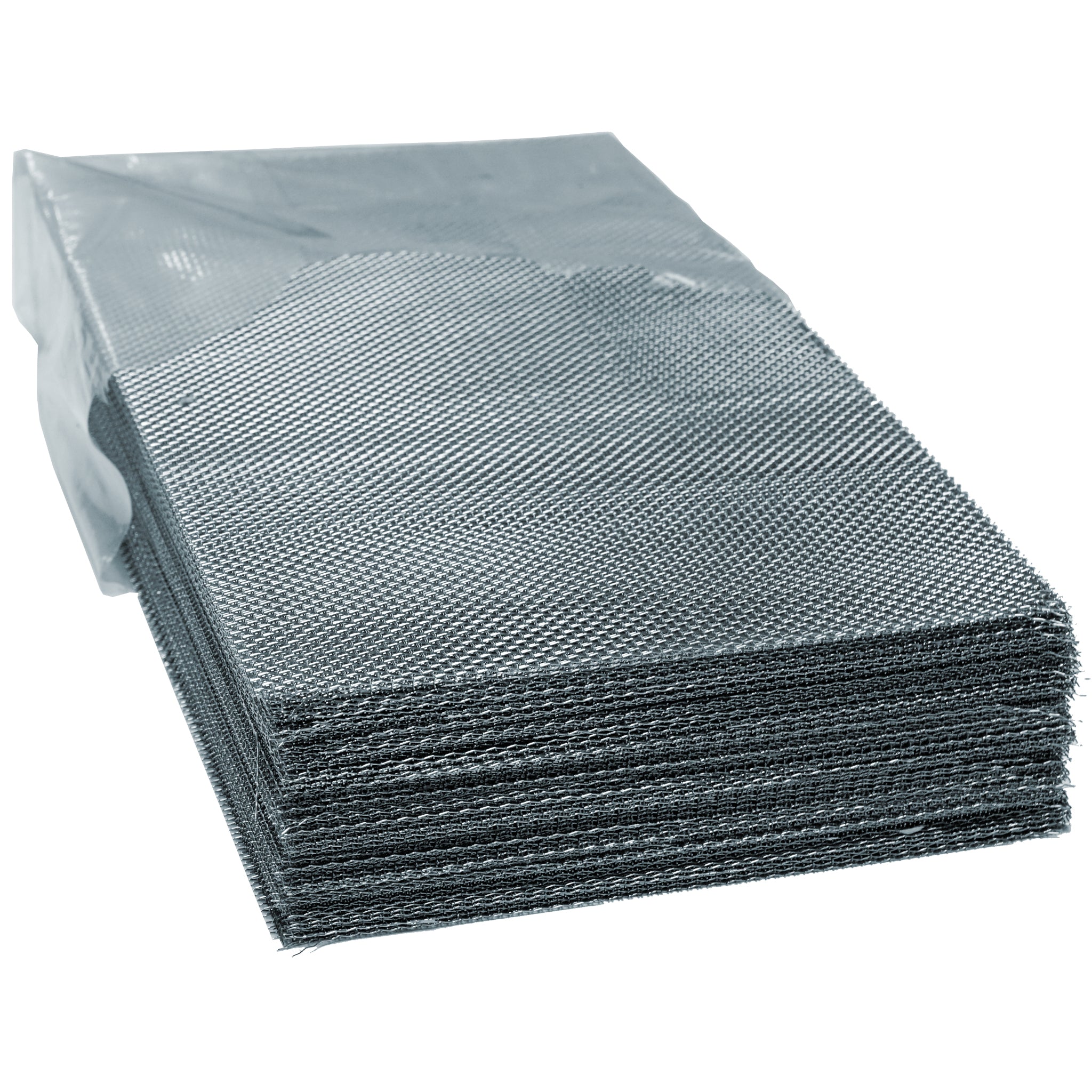 A 100 pack of stainless steel reinforcing mesh