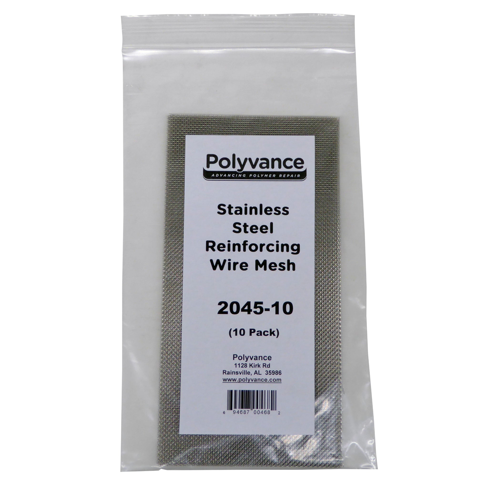 A 10 pack of stainless steel reinforcing mesh