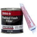Can of Padded Dash Filler with the tube of cream hardener leaning against it