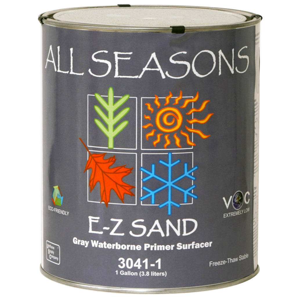 Gallon can of ALL SEASONS Light Gray Waterborne Primer Surfacer