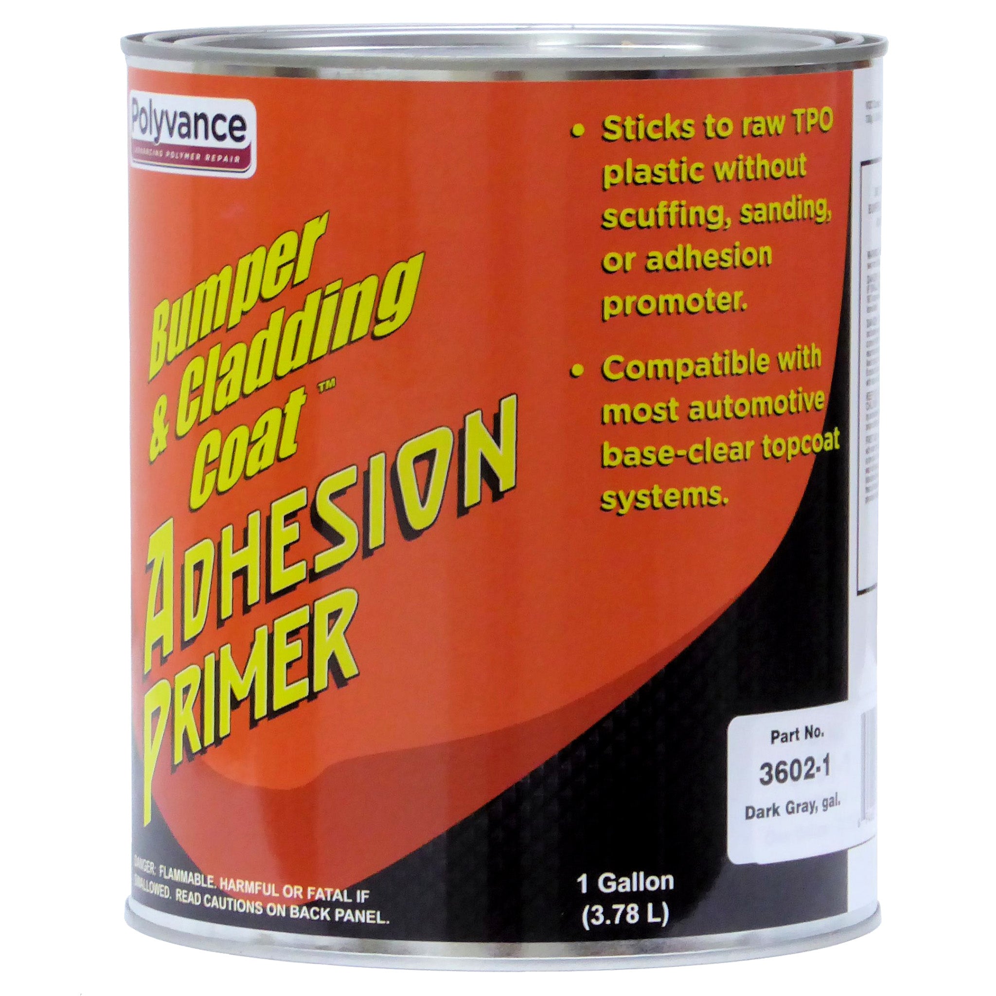 Gallon can of dark gray Bumper & Cladding Coat Adhesion Promoter