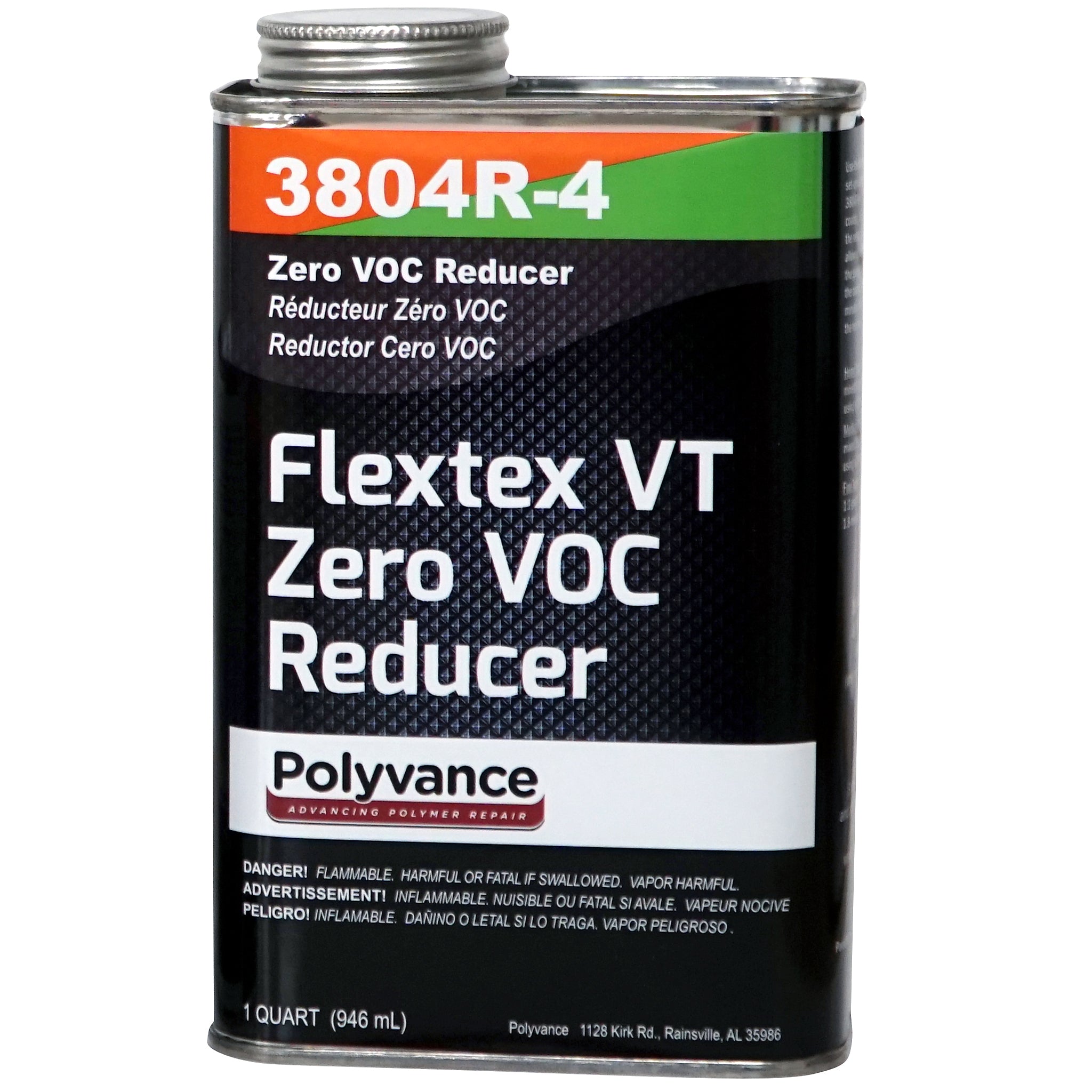 Quart can of zero VOC formula Flextex VT Reducer