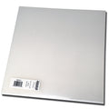 A 10 inch by 10 inch polypropylene plastic sheet, natural color