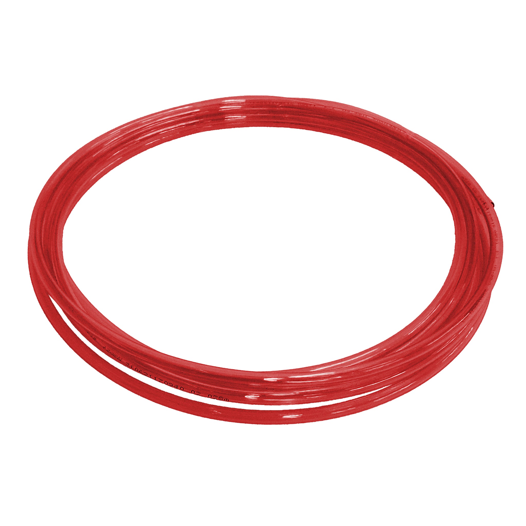 15 feet of 1/4 inch red nylon tubing