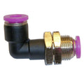 90-Degree Bulkhead, push-connect, 1/4" tube fitting