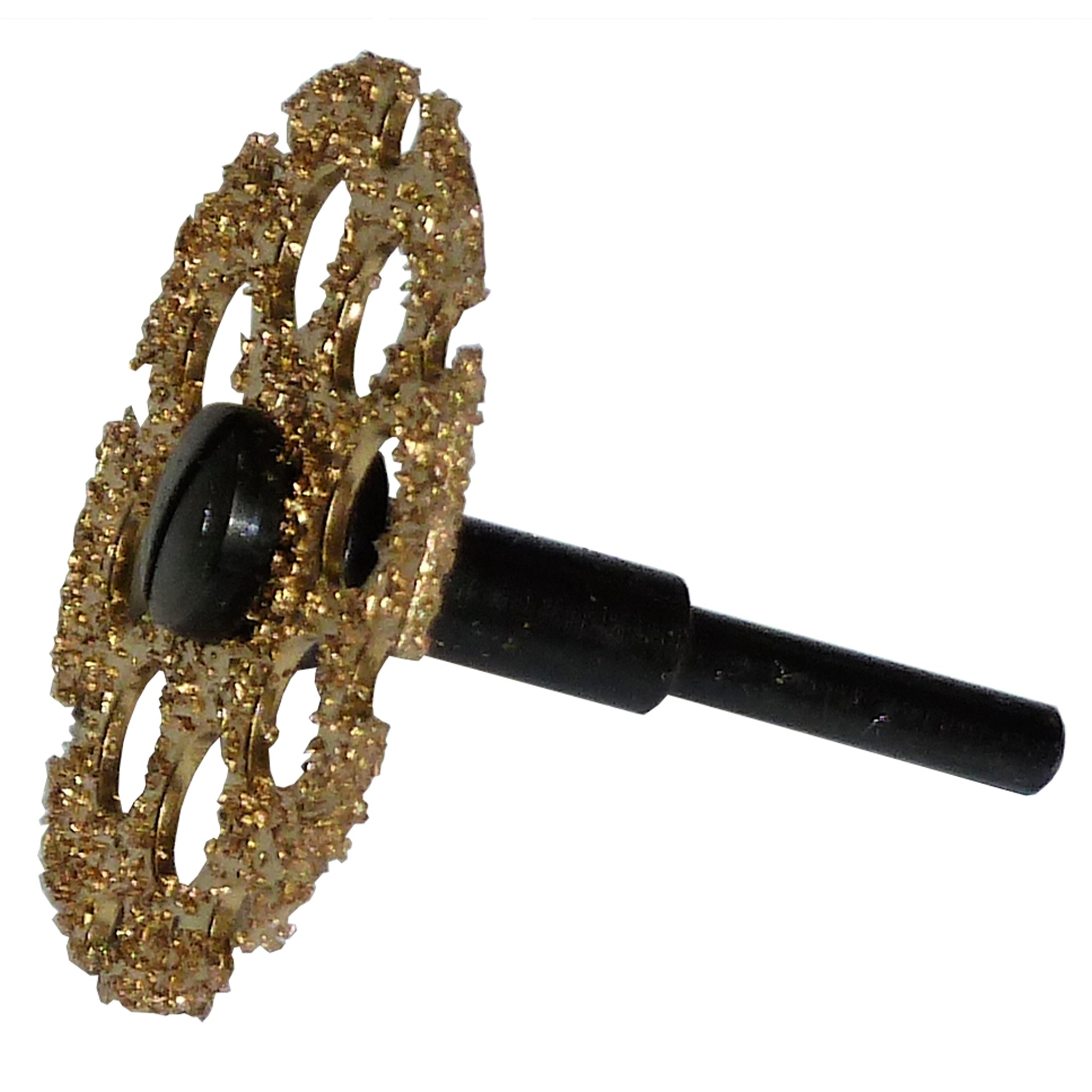 Carbide abrasive coated cutting/shaping wheel for Dremel tool