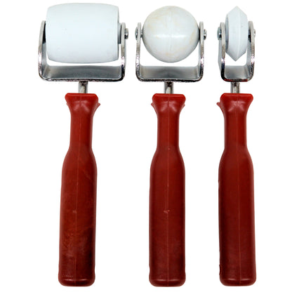 Bumper Rollers Kit, showing three rollers: 1 wide roller, 1 round roller, and 1 sharp-edged roller