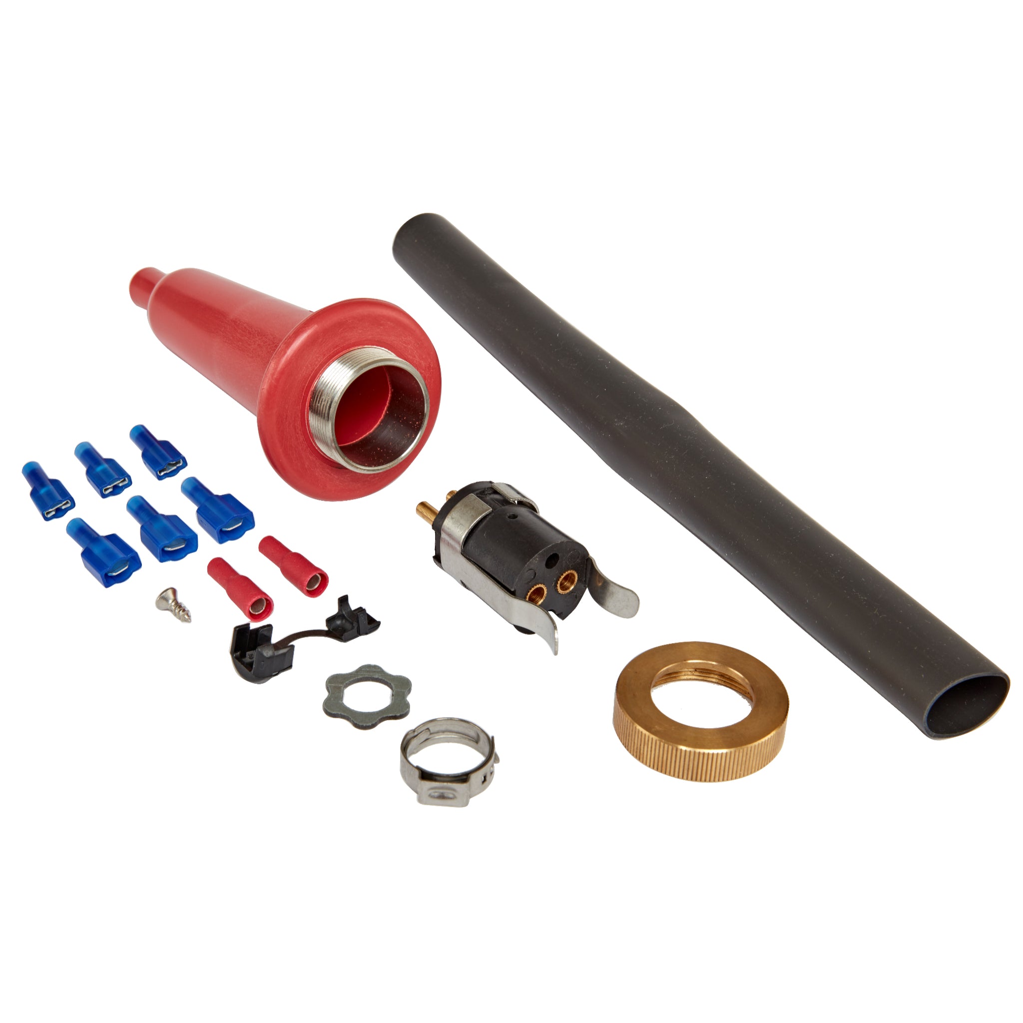 All the parts of the handle and socket assembly