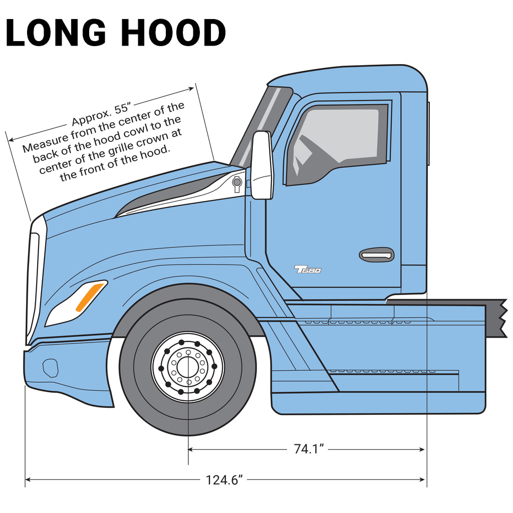 Kenworth T680 Hood Strut Mount Repair Kit