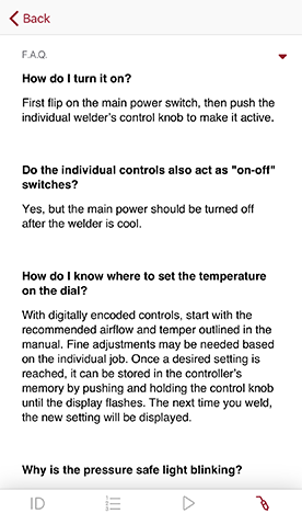 Polyvance App Welders - FAQs Page