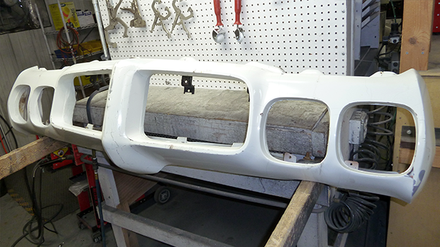 The bumper before being sanded.