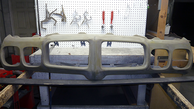 The bumper after sanding.