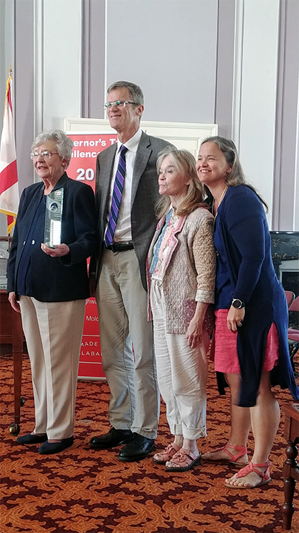 Kurt with Governor Kay Ivey, his aunt Roberta Lammon, and her daughter Jill Boozer.