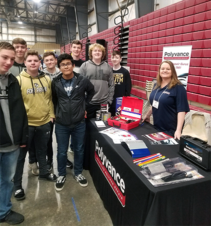 Alana with a group of 9th graders from Fort Payne high school