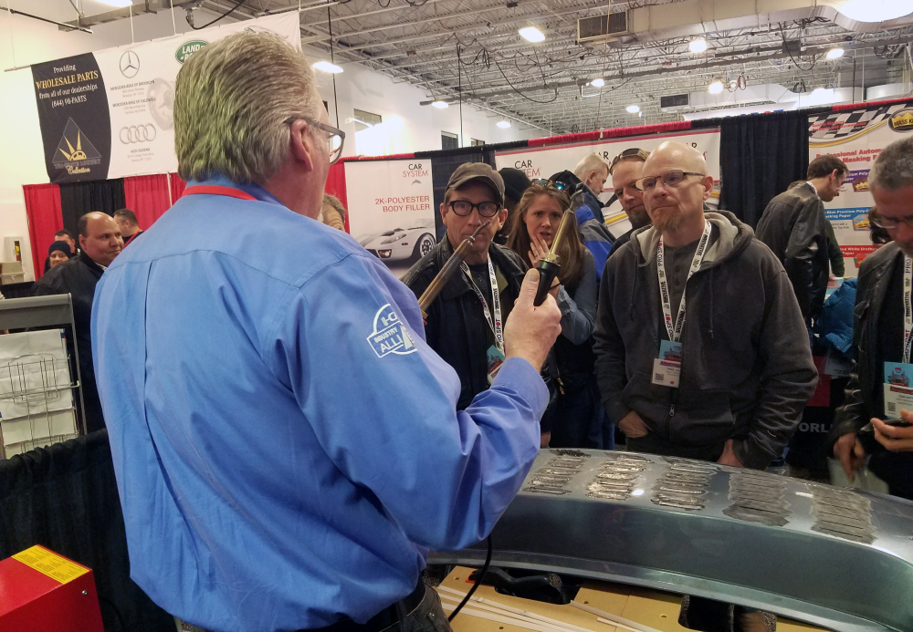 Mike doing a demo with the nitrogen welder.