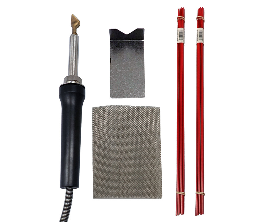 Plastic Welding Kit 80 Watts with Welder, Rods, Reinforcing Mesh