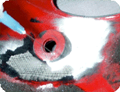 Motorcycle fairing crack