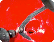 Cracked motorcycle fairing