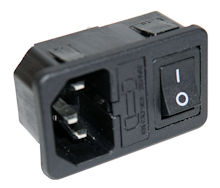 Inlet receptacle with fuse